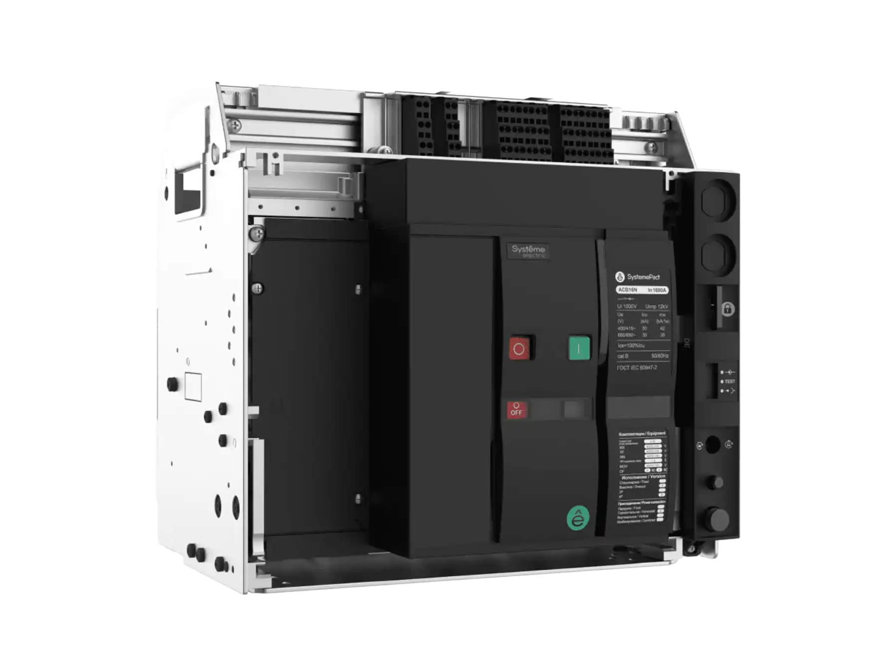 ACB1, 400А-1600А, 4P, выкатной