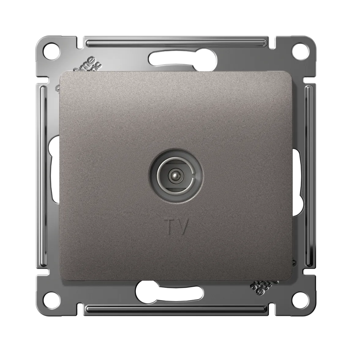 Розетка TV Glossa оконечная 1дБ механизм платина