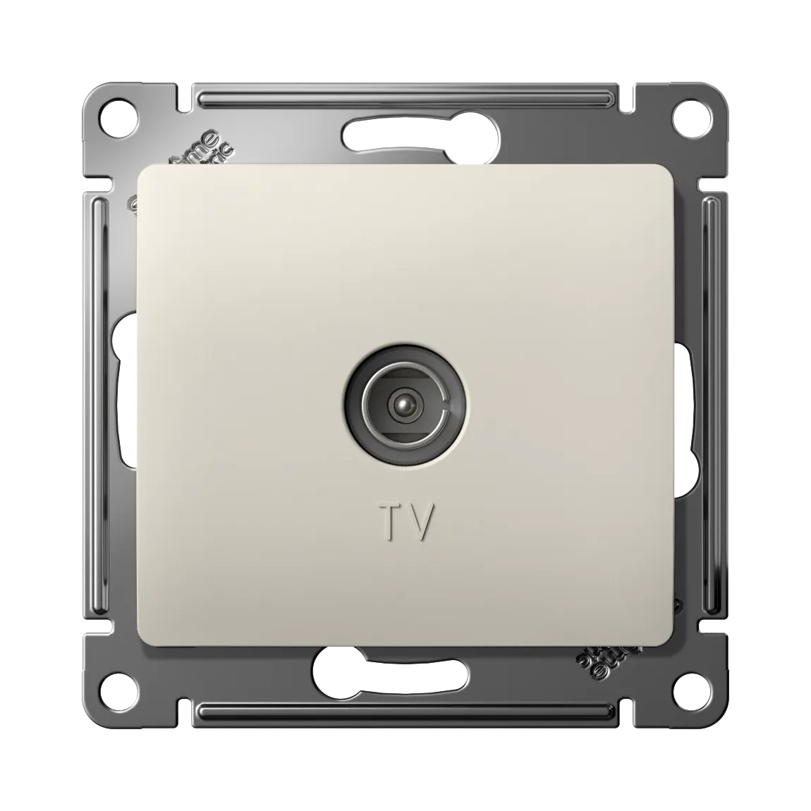 Розетка TV Glossa оконечная 1дБ механизм молочный
