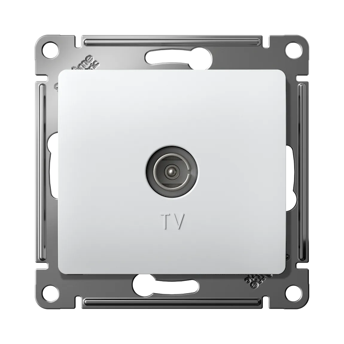 Розетка TV антенный коннектор Glossa механизм белый