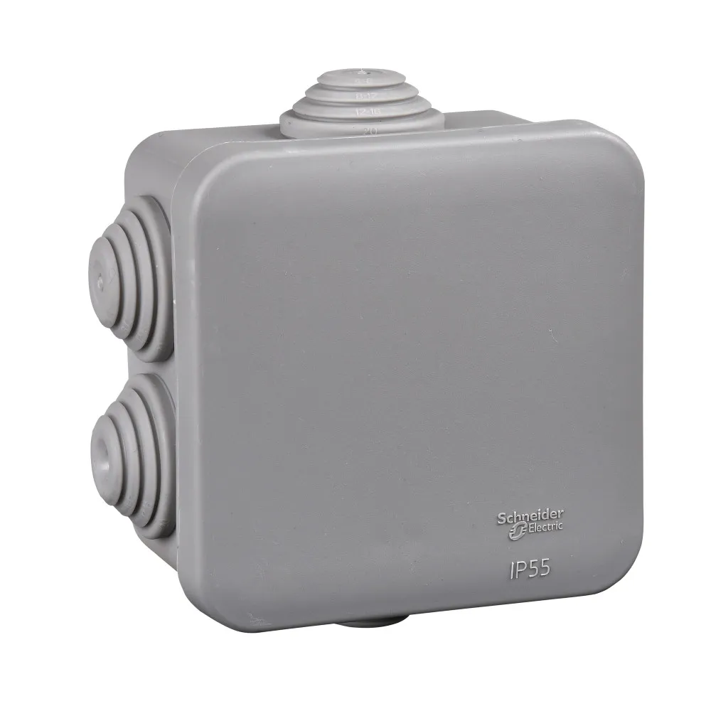 MULTIBOX Коробка распред. откр. установки 70x70x40, габариты 95х95х48, IP55 СЕРАЯ