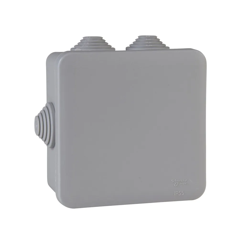 MULTIBOX Коробка распред. откр. установки 100x100x50, габариты 130х130х58, IP55 СЕРАЯ
