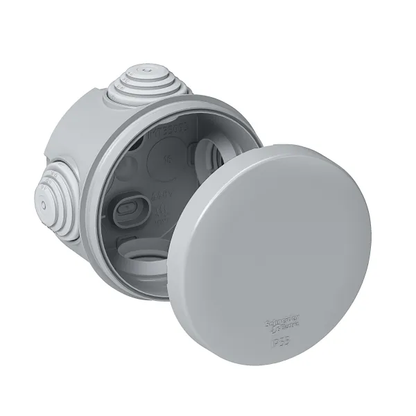 MULTIBOX Коробка распределительная откр. установки D65x40, габариты D84х48, IP55 СЕРАЯ (со стикером)