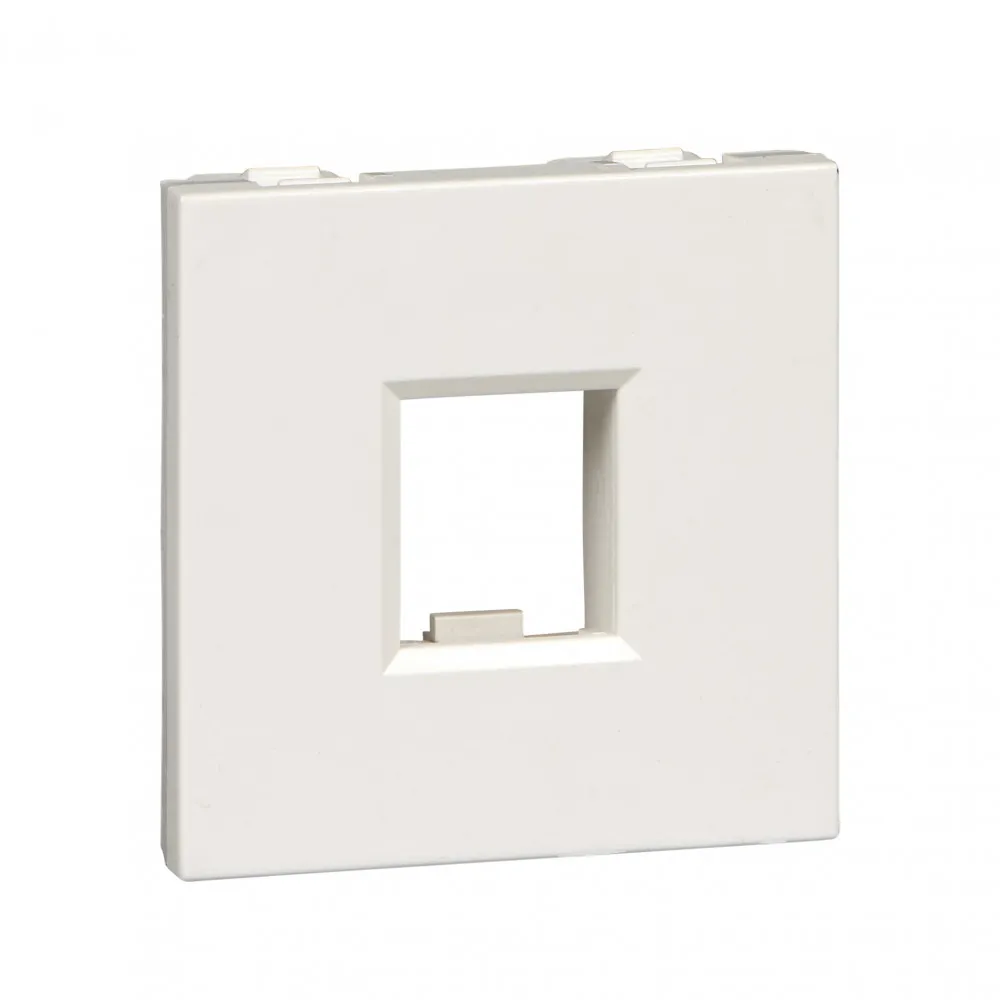 W45 Плата лицевая для 1xKeystone, 2 модуля (45х45 мм) БЕЛАЯ RAL9010