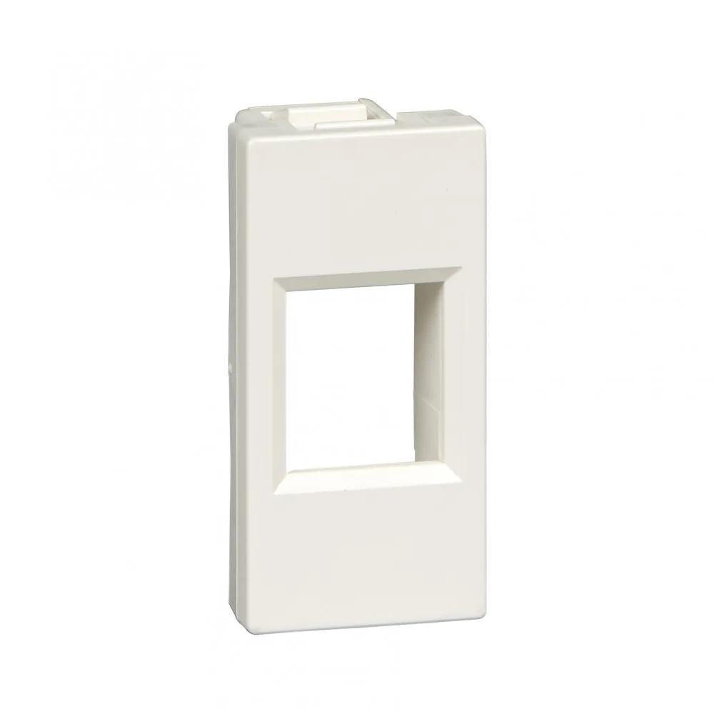 W45 Плата лицевая для 1xKeystone, 1 модуль (45х22.5 мм) БЕЛАЯ RAL9010