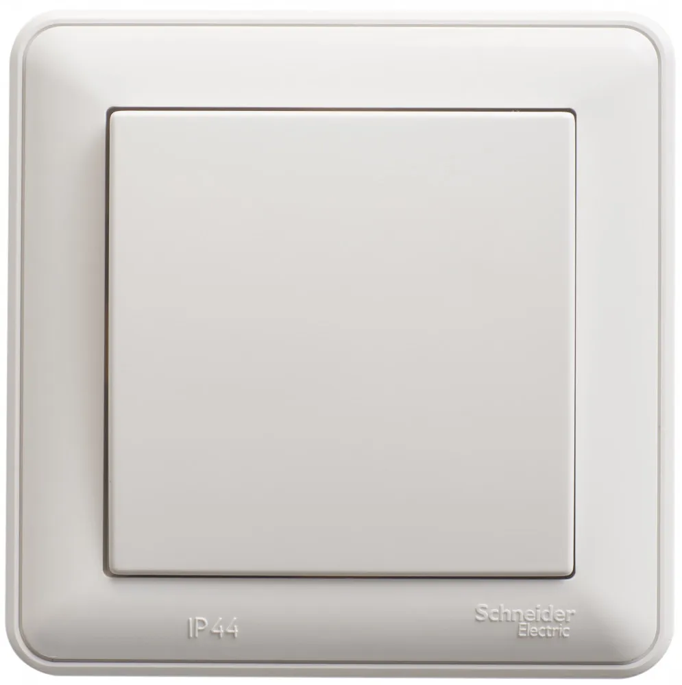 W59 AQUA 1-клавишный ПЕРЕКЛЮЧАТЕЛЬ, IP44, сх.6, 10АХ, в сборе, БЕЛЫЙ