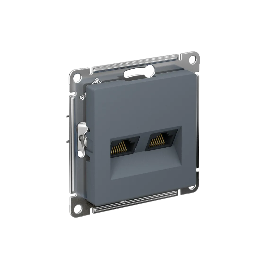 Розетка компьютерная двойная AtlasDesign RJ45+RJ45 категория 5e механизм грифель