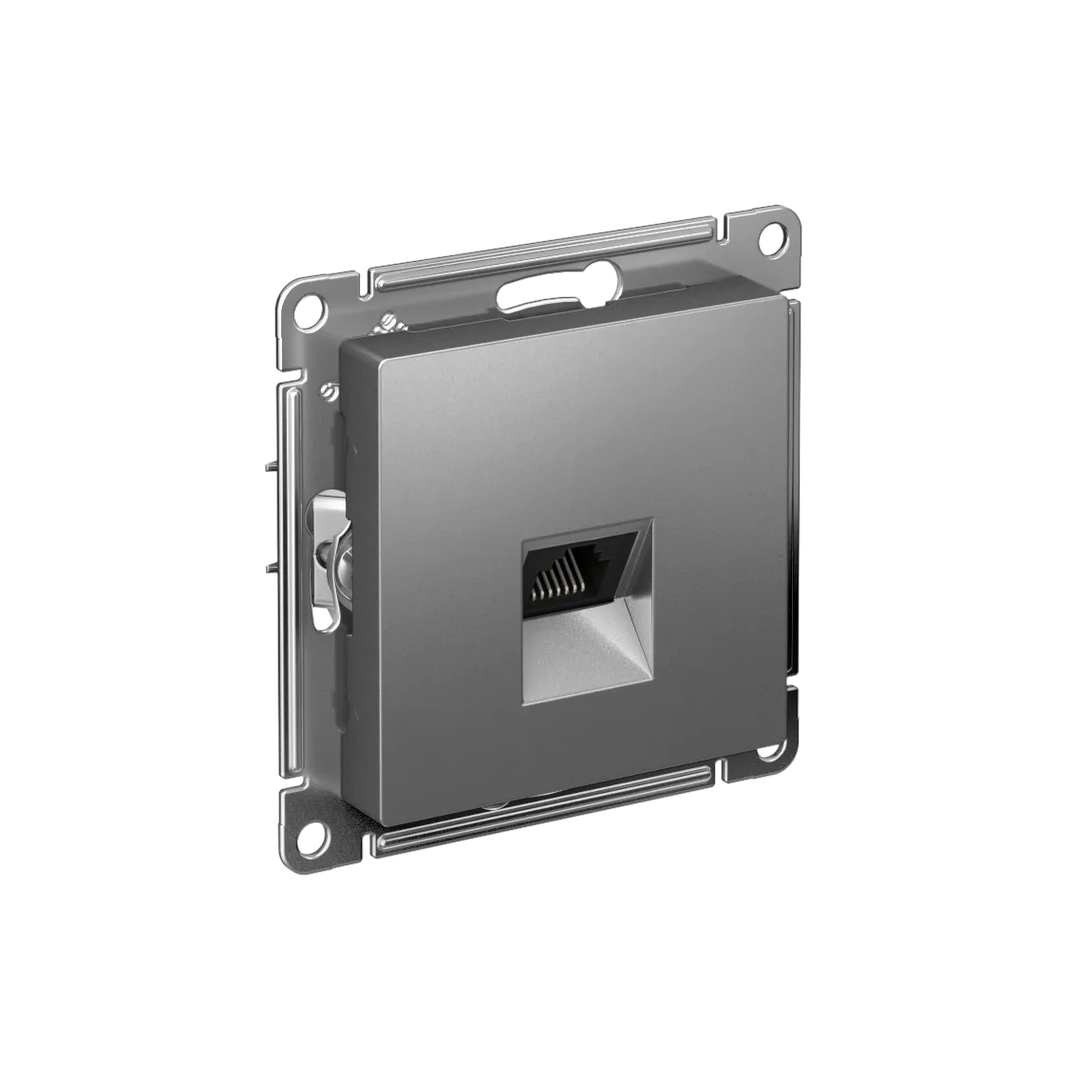 Розетка компьютерная AtlasDesign RJ45 категория 5e механизм сталь