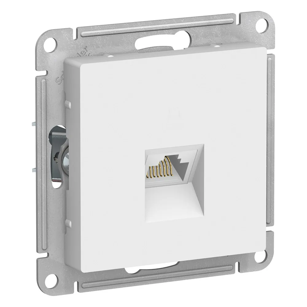 Розетка компьютерная AtlasDesign RJ45 категория 6A механизм белый