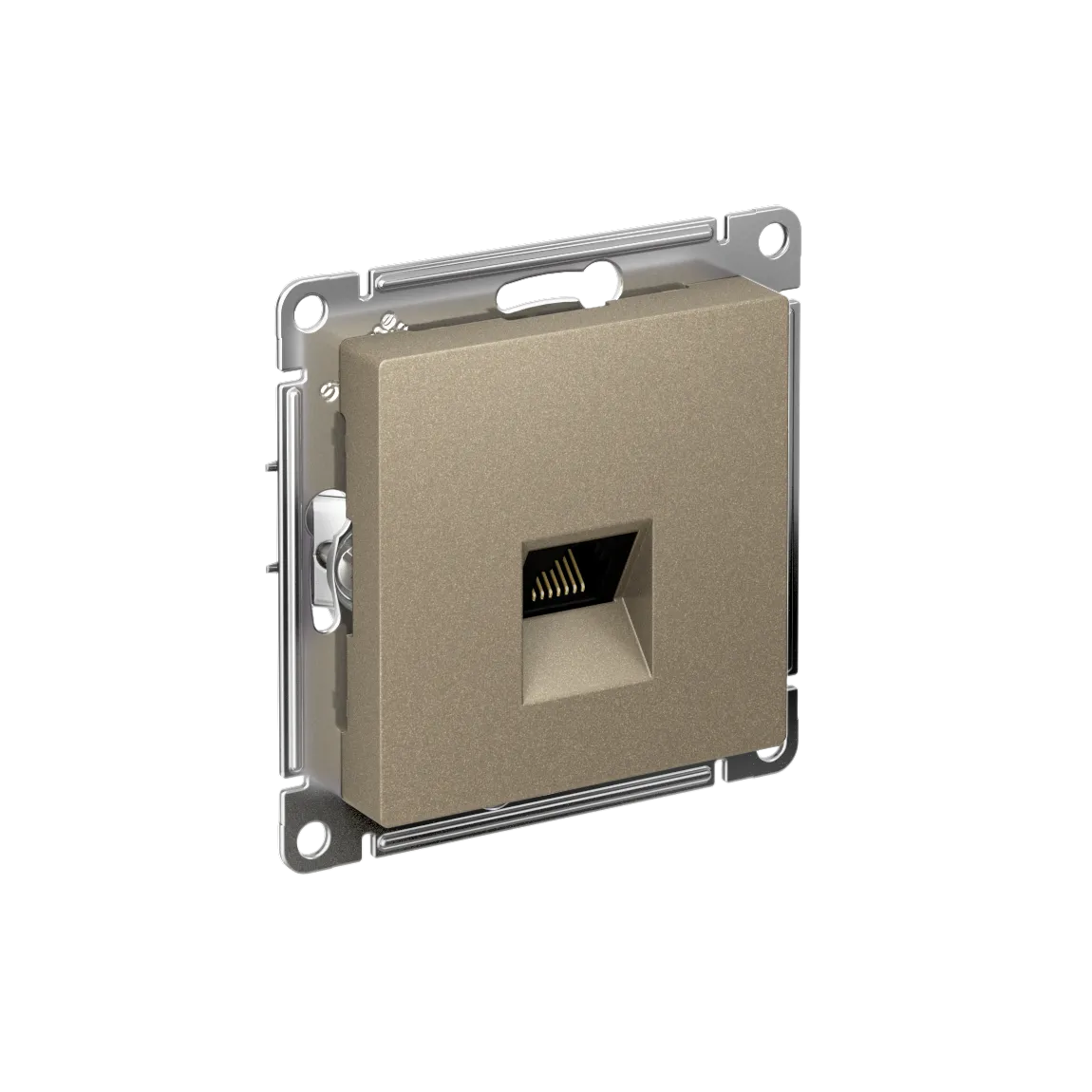 ATLASDESIGN РОЗЕТКА компьютерная RJ45 кат. 6A, механизм, ШАМПАНЬ