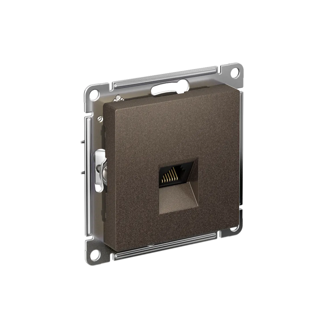 Розетка компьютерная AtlasDesign RJ45 категория 6A механизм мокко