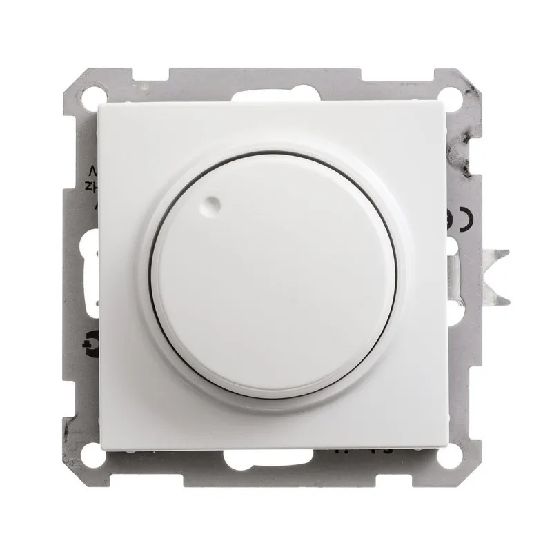 W59 СВЕТОРЕГУЛЯТОР (диммер) поворотно-нажимной, LED, RC, 400Вт, механизм, БЕЛЫЙ