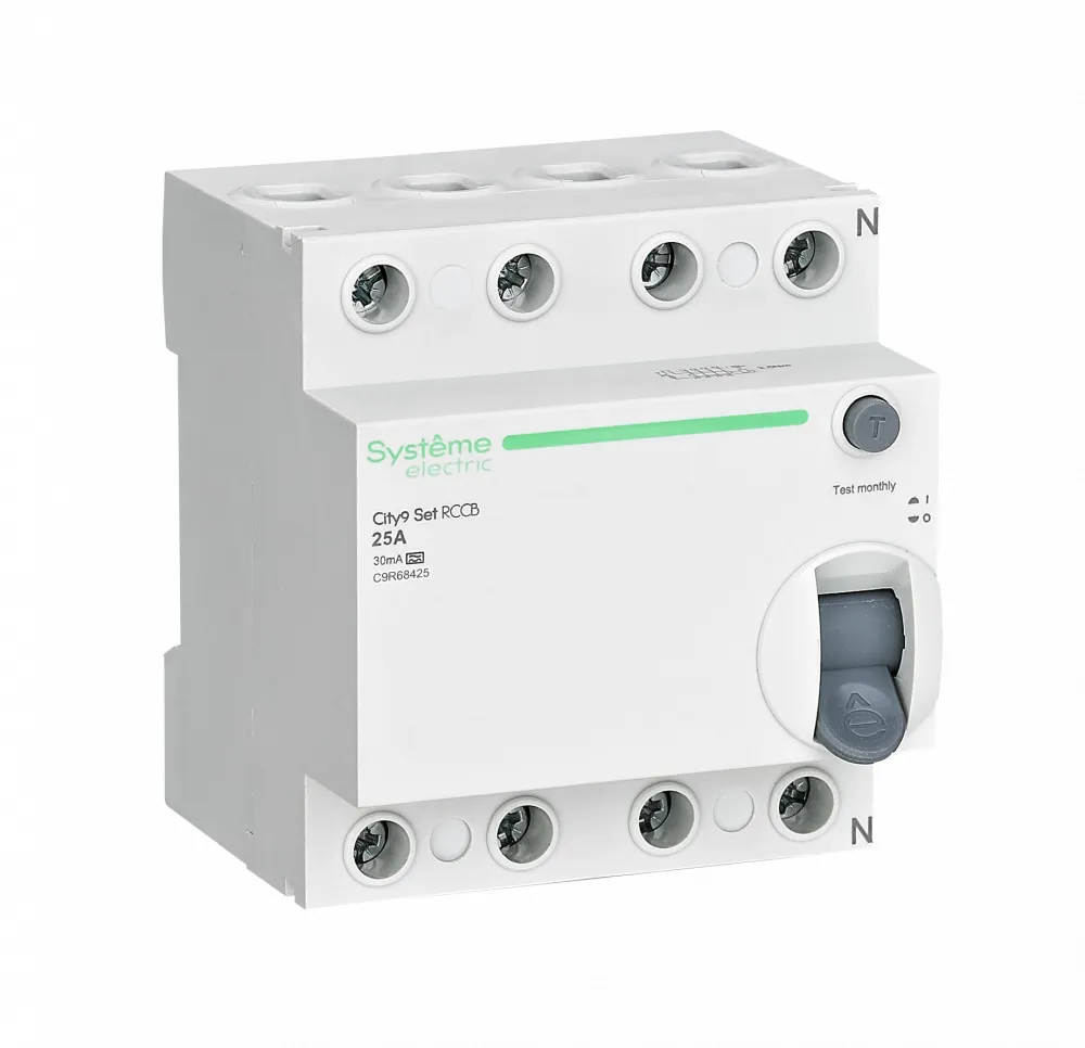 Выключатель дифференциального тока City9 Set 4P 25А A 30мА 400В