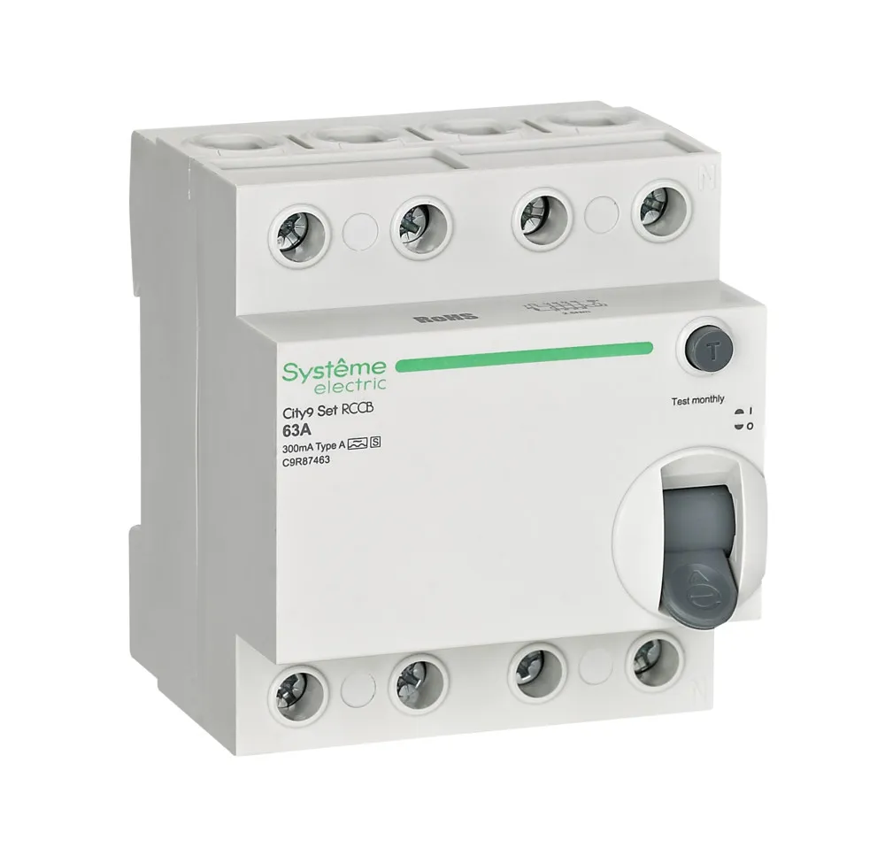 Выключатель дифференциального тока City9 Set 4P 63А A-S 300мА 400В