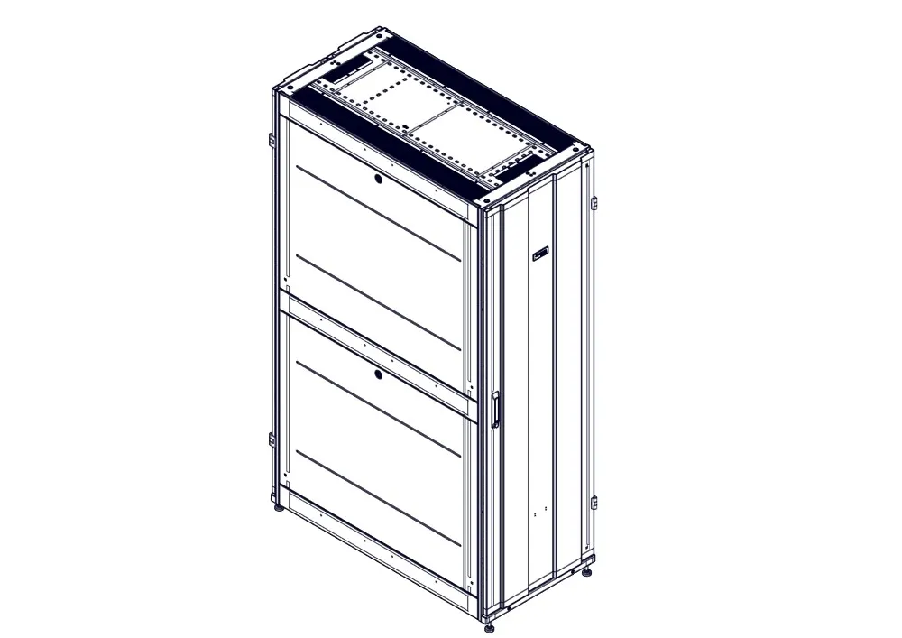 Шкаф Systeme Electric, серия Uniprom, 42U-600/1200, боковые панели 4шт, черный