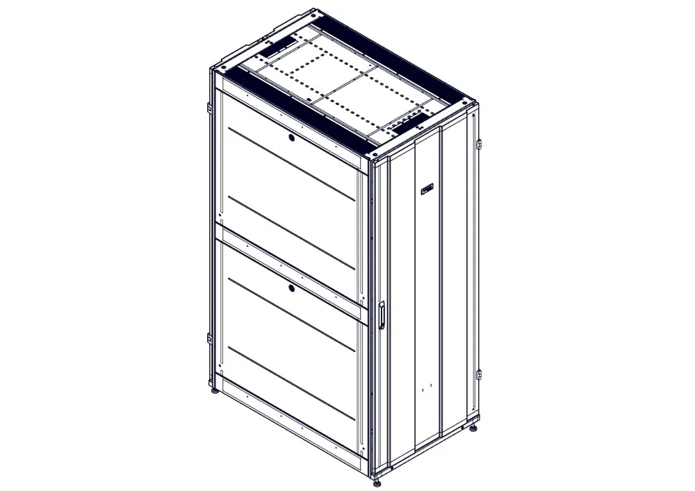 Шкаф Systeme Electric, серия Uniprom, 42U-750/1200, боковые панели 4шт, черный
