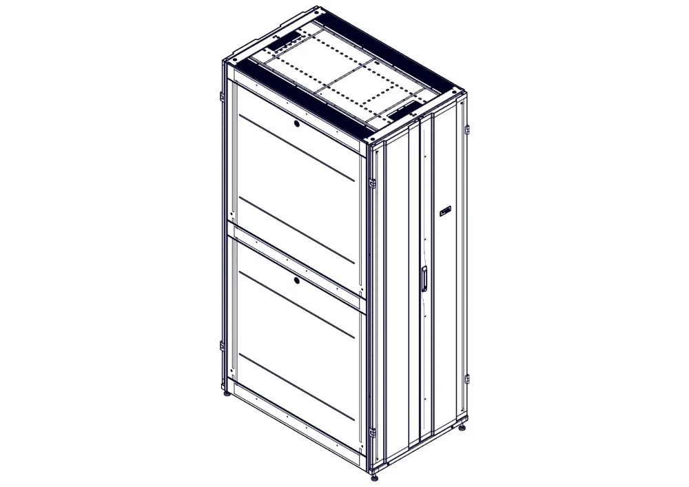 Шкаф Systeme Electric, серия Uniprom, 48U-750/1200, боковые панели 4шт, черный