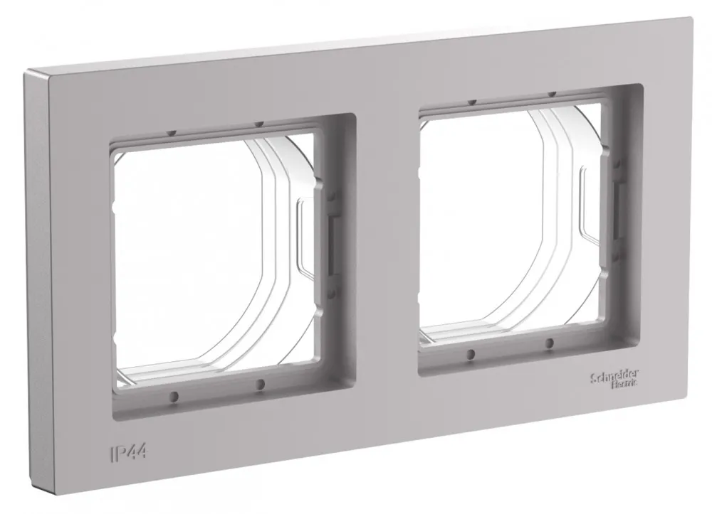 ATLASDESIGN AQUA 2-постовая РАМКА, IP44, АЛЮМИНИЙ