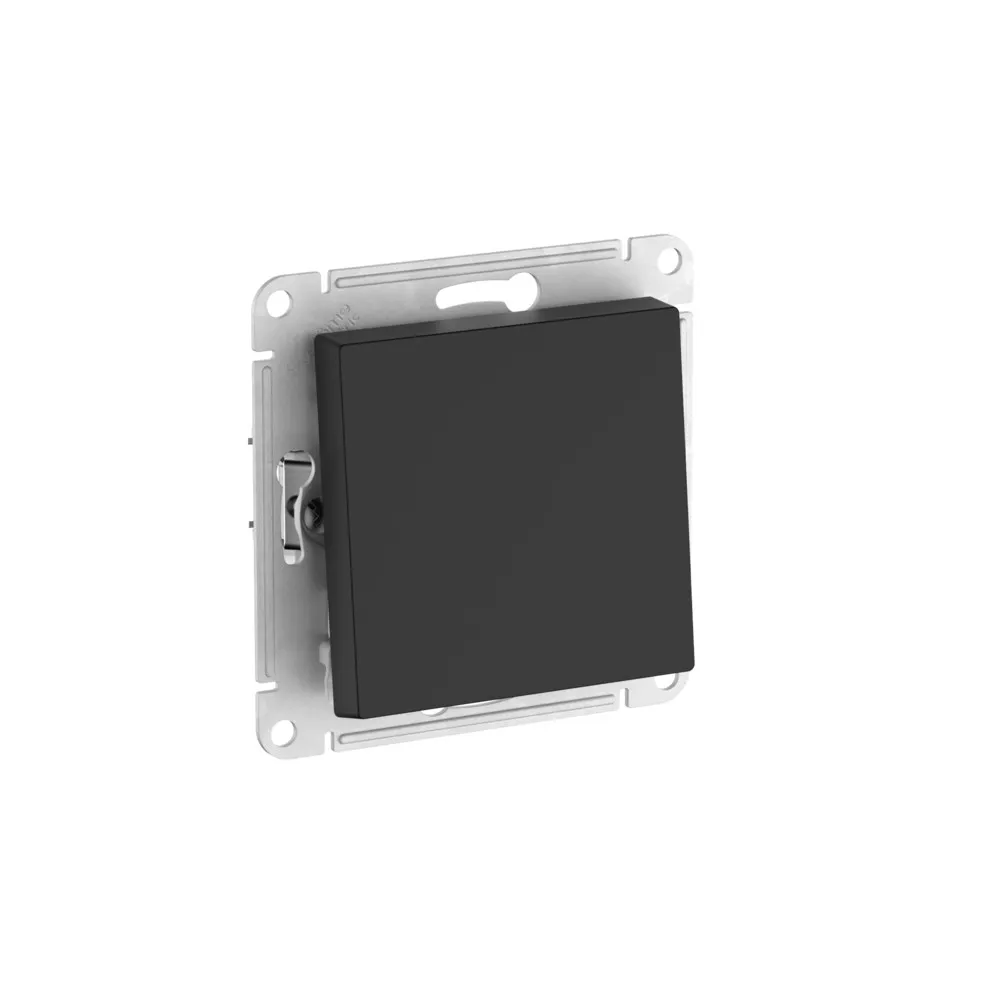 Переключатель одноклавишный AtlasDesign Aqua IP44 сх6 10АХ механизм быстрозажимные клеммы карбон