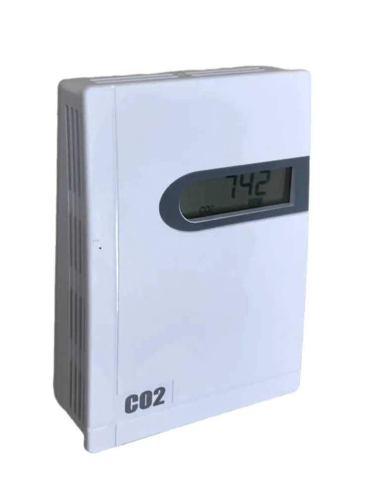 Датчик CO2 комнатный, 0…10В ЖКЭ ~18…30В/=18…30В