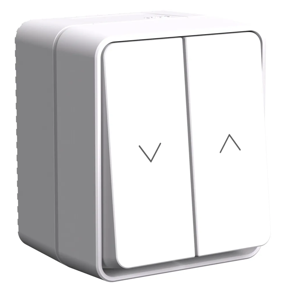 Выключатель двухклавишный для жалюзи AtlasDesign Profi IP54 сх4 10А открытая установка белый