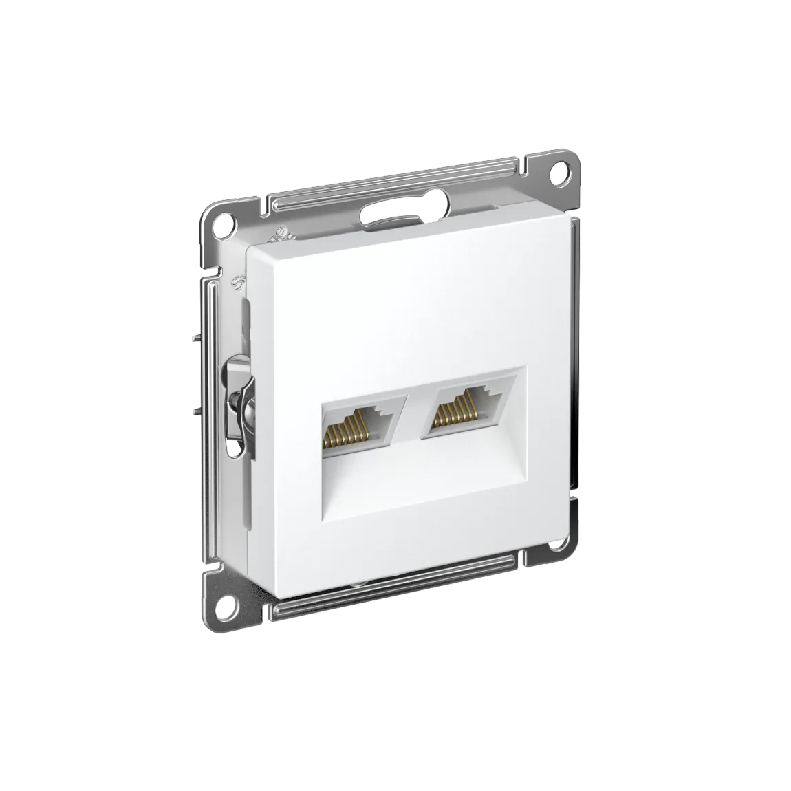 Розетка двойная компьютерная AtlasDesign RJ45+RJ45 категория 5e механизм лотос