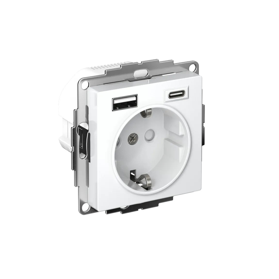 Розетка AtlasDesign 16А 2xUSB A+C 5В/2.4А/3.0А механизм лотос