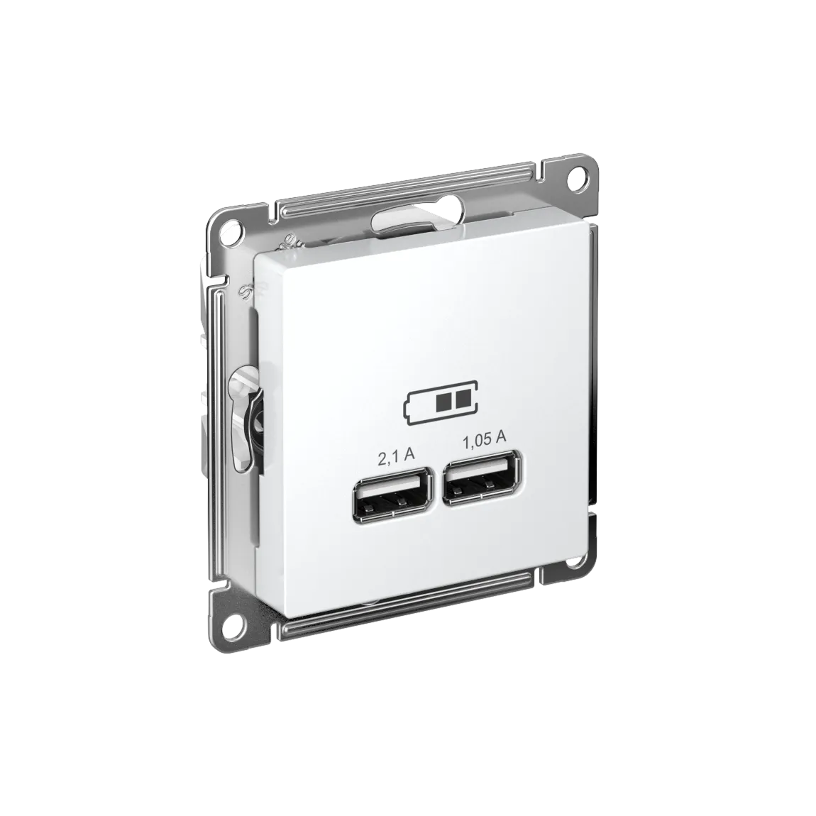 Розетка USB AtlasDesign A+A 5В/2.1А механизм лотос