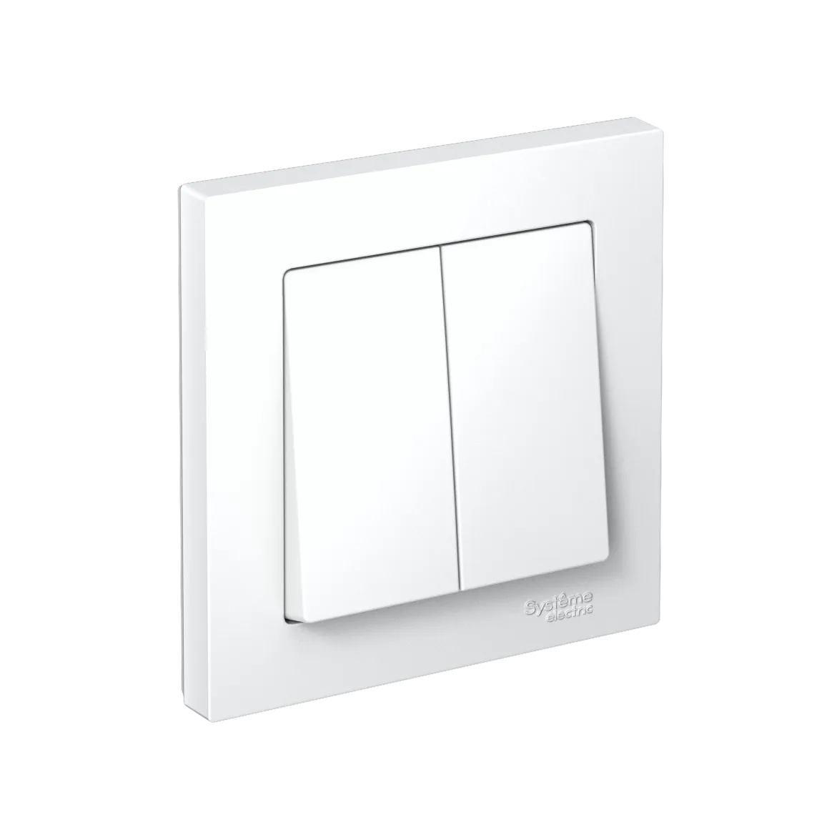 Выключатель двухклавишный AtlasDesign сх5 10АХ в сборе лотос