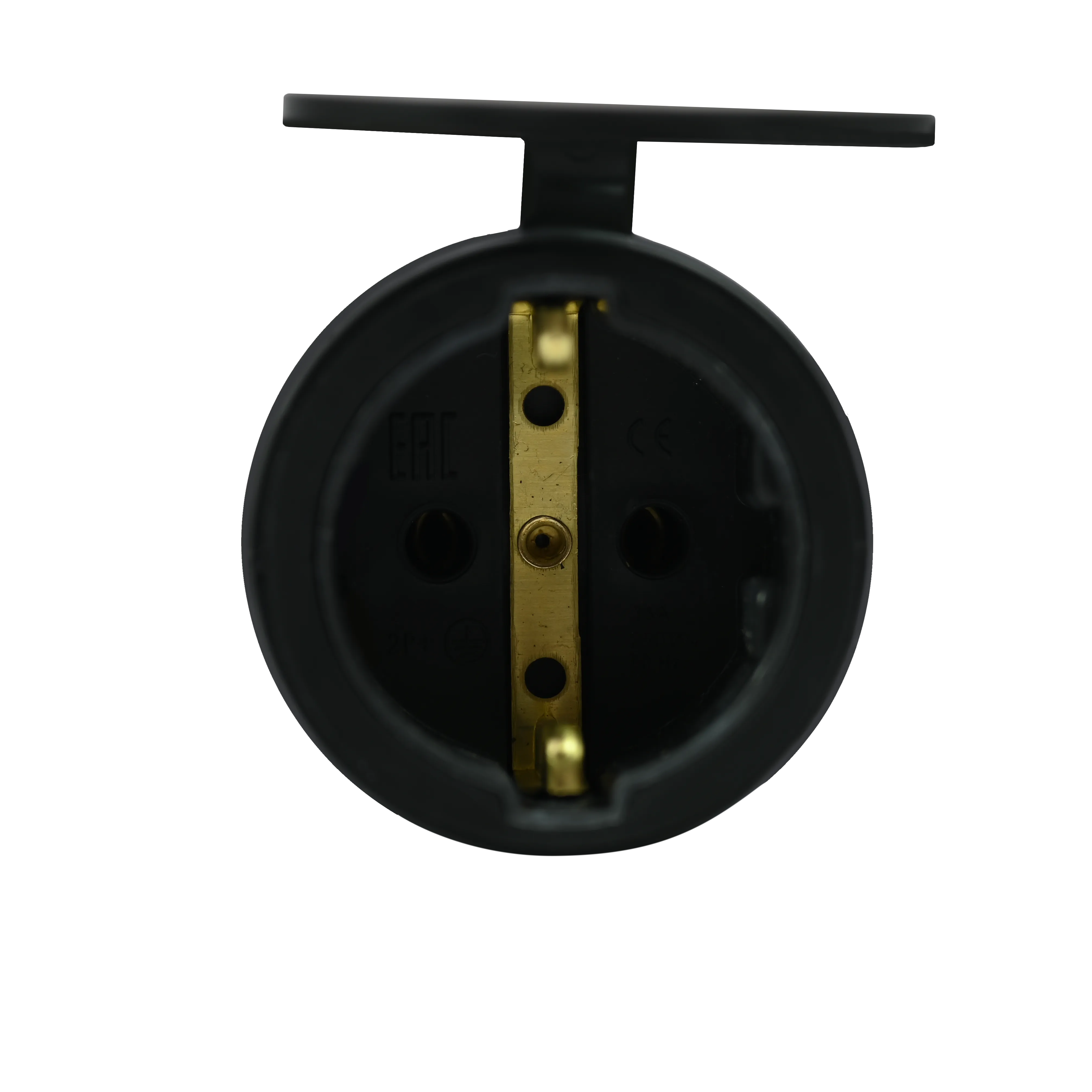 MULTISET Розетка 2К+З кабельная каучуковая 16 А/250 В IP44 ЧЁРНАЯ