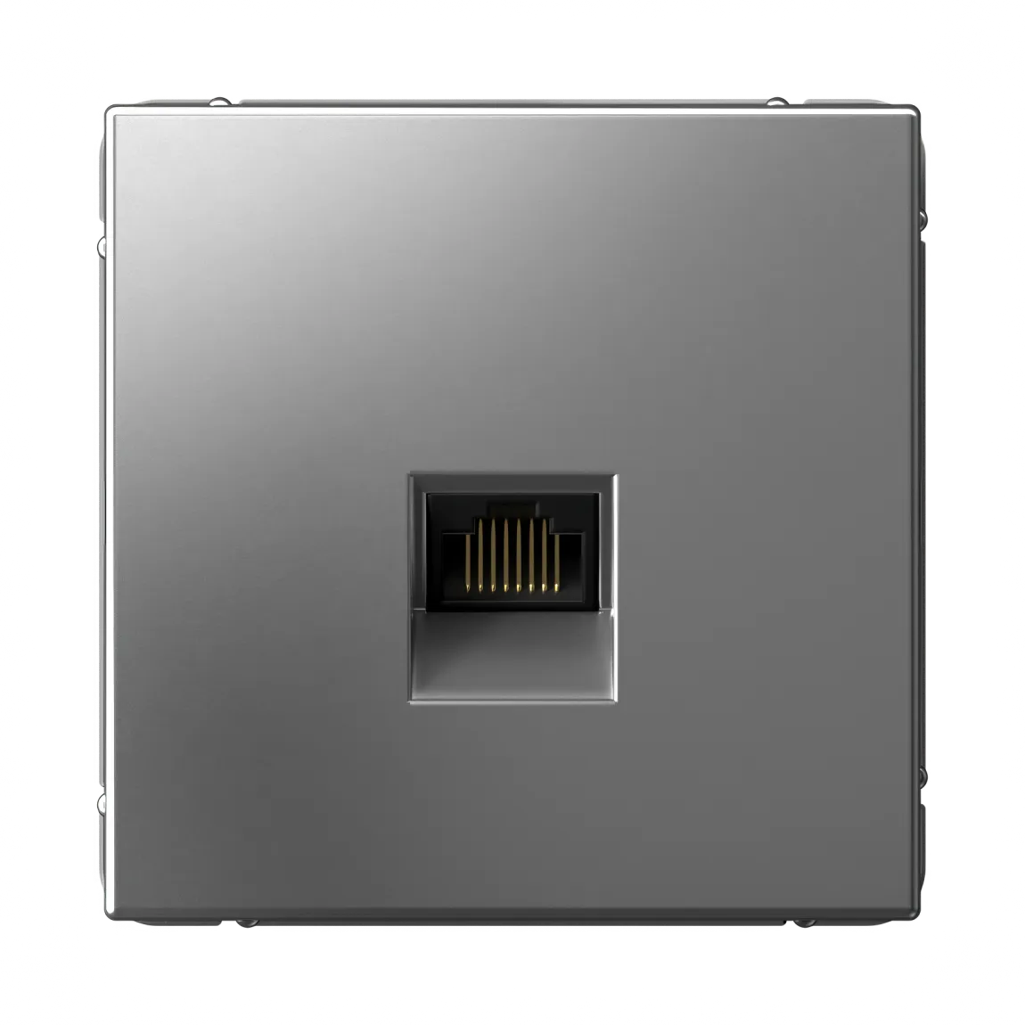 ARTGALLERY РОЗЕТКА компьютерная RJ45, кат. 6A, механизм, СТАЛЬ