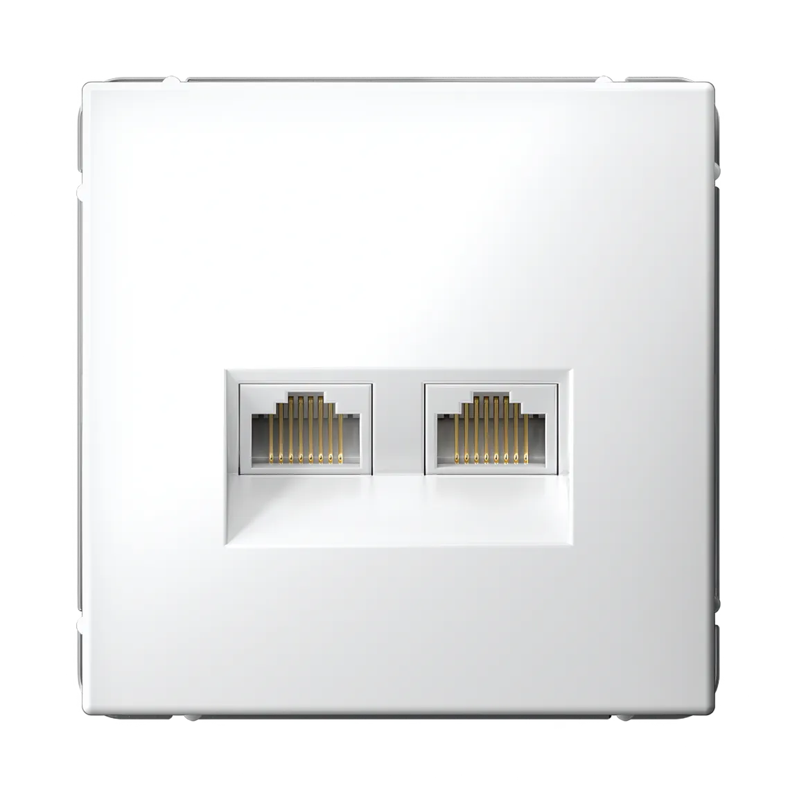 ARTGALLERY РОЗЕТКА двойная компьютерная RJ45+RJ45, кат.6А, механизм, БЕЛЫЙ