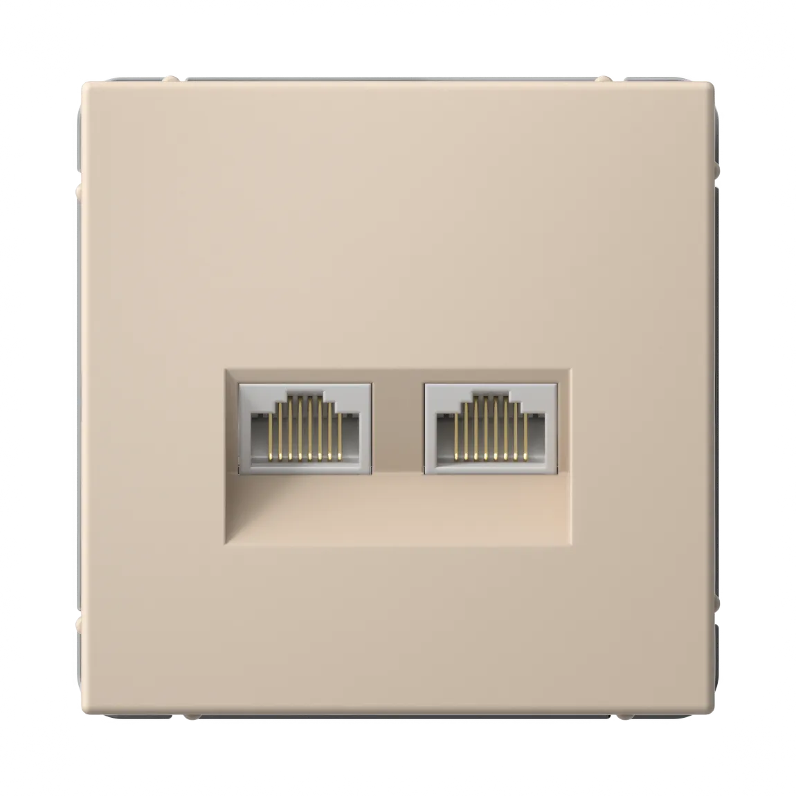 ARTGALLERY РОЗЕТКА двойная компьютерная RJ45+RJ45, кат.6А, механизм, ПЕСОЧНЫЙ