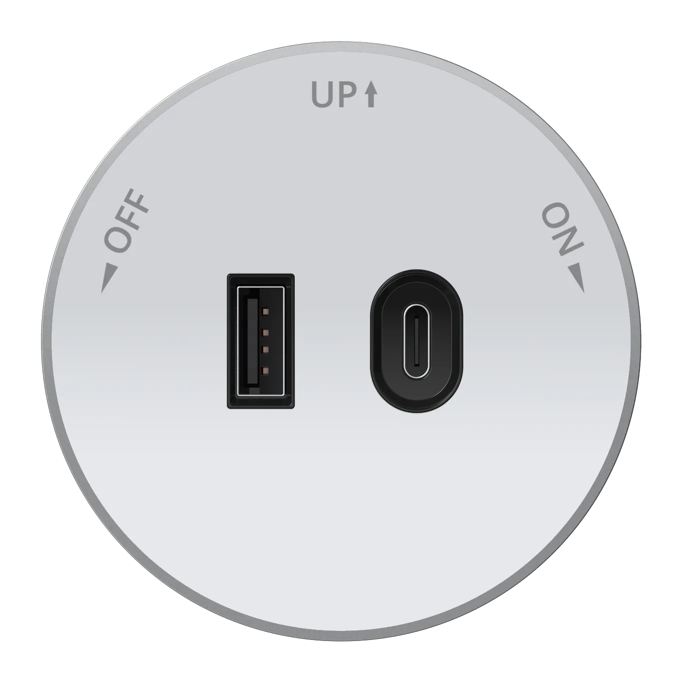 MULTITRACK Розетка 2хUSB (тип А+С) 18 Вт,  5 В/3 А БЕЛЫЙ