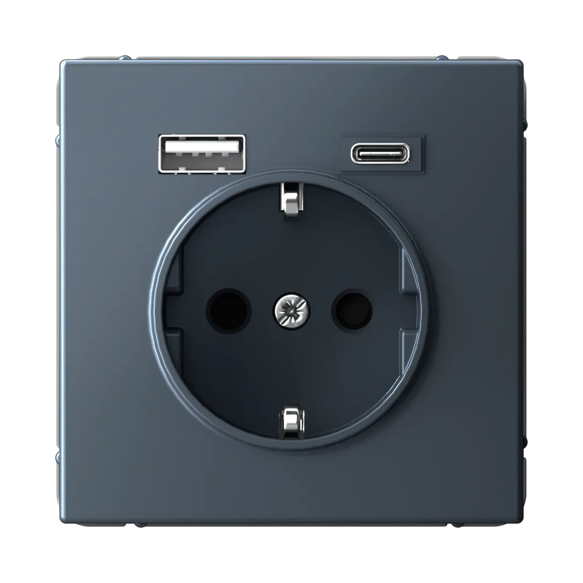 ARTGALLERY РОЗЕТКА 16А с 2 USB A+C, 5В/2,4А/3,0А, 2х5В/1,5А, механизм, ГРИФЕЛЬ