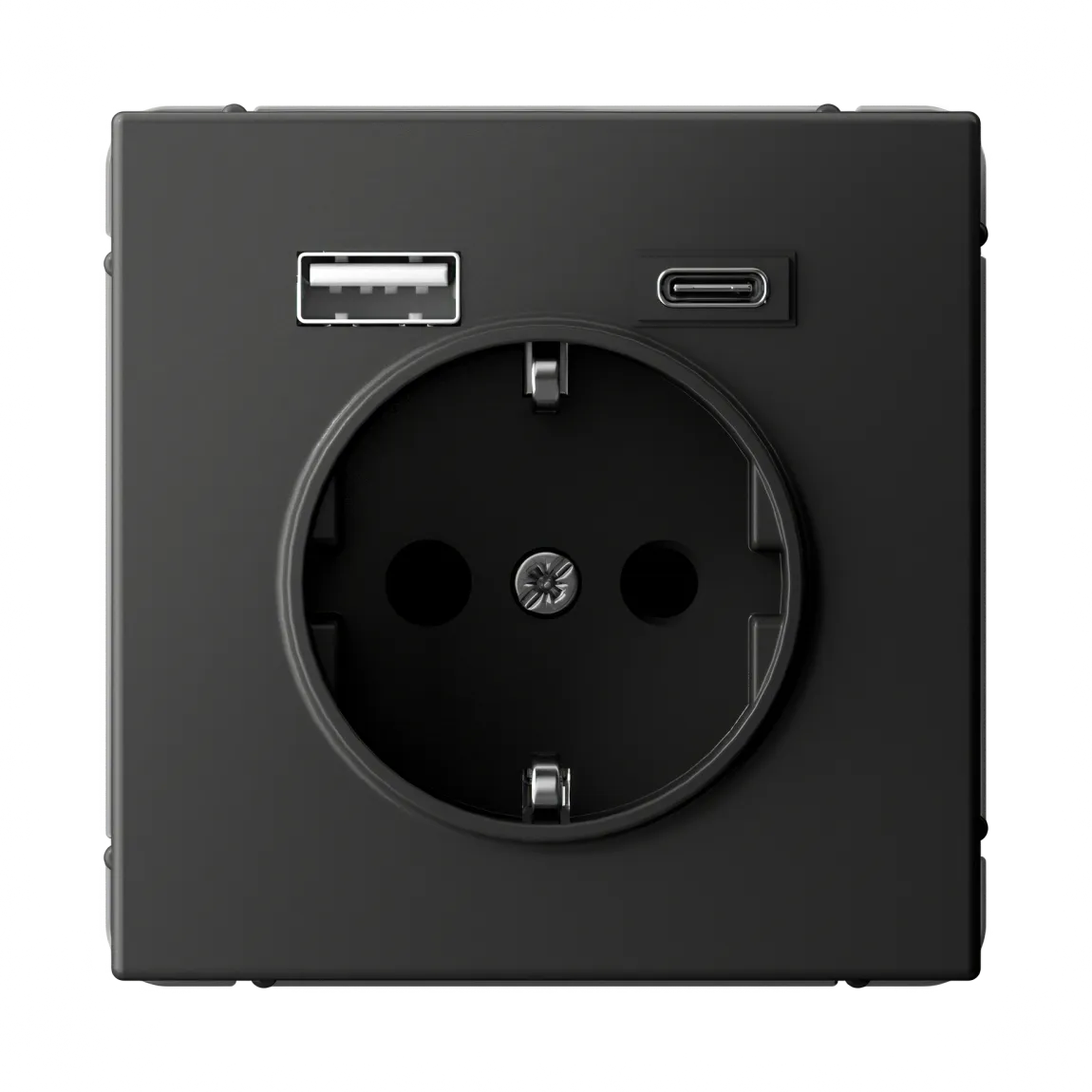 Розетка ArtGallery 16А 2xUSB A+C 5В/2.4А/3.0А механизм базальт