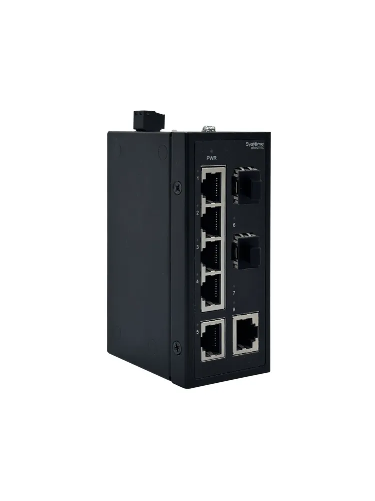 Неуправляемый промышленный коммутатор Ethernet, 6x10/100BaseT, 2x100BaseX SFP