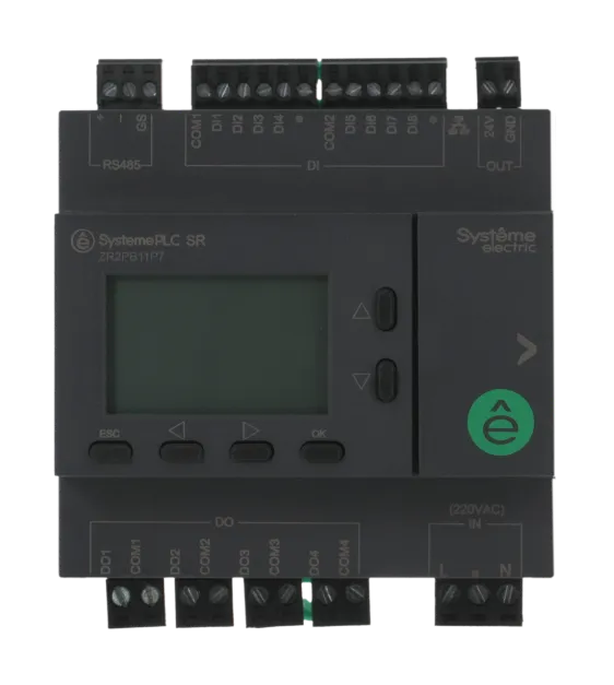 Интеллектуальное реле SR2; 220 VAC; дисплей, 12 IO: 8 DI, 4 DO (реле), 1xRS485, 1xRJ45