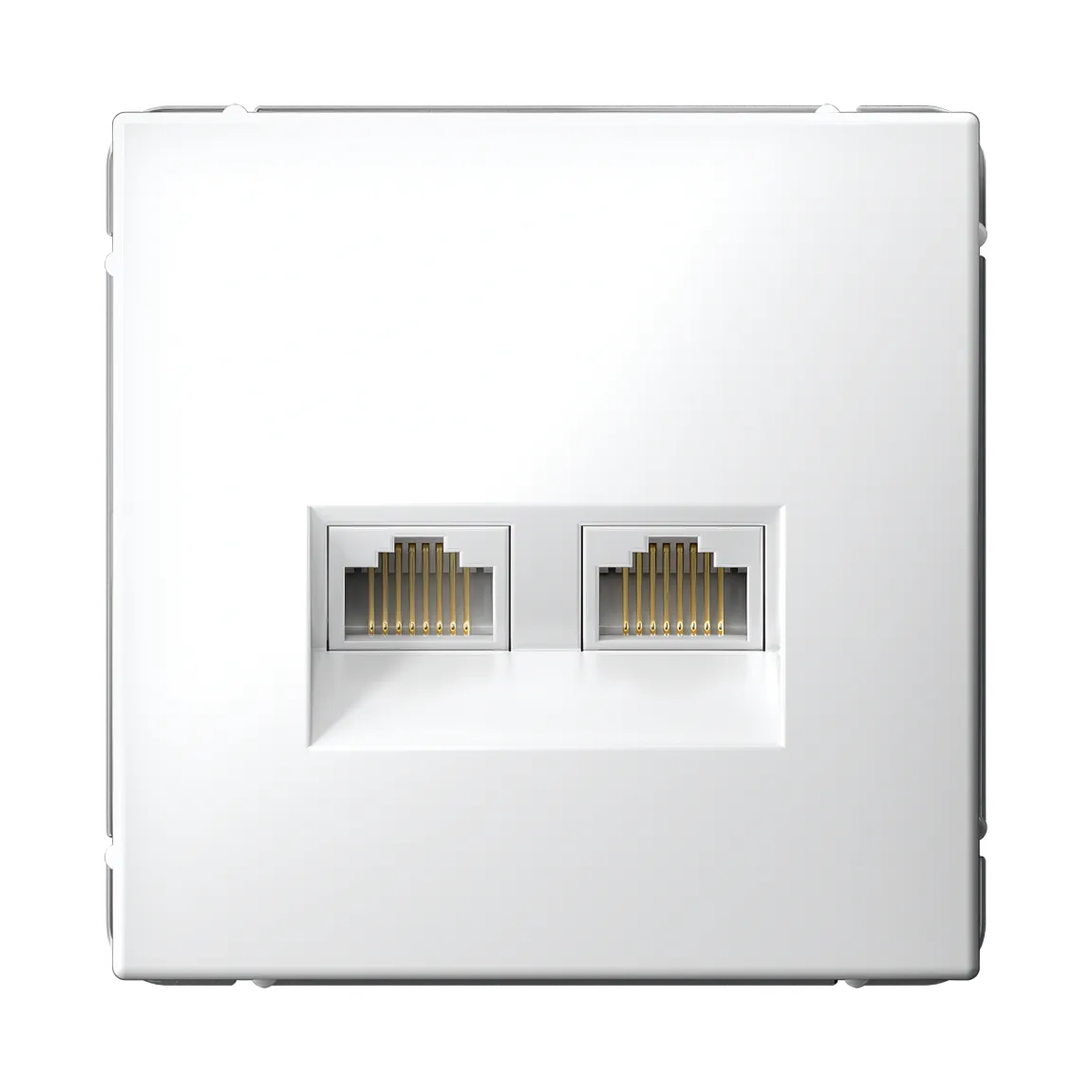 ARTGALLERY РОЗЕТКА двойная компьютерная RJ45+RJ45, кат. 5е, механизм, БЕЛЫЙ