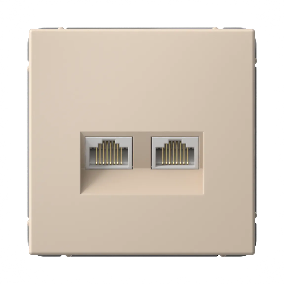 ARTGALLERY РОЗЕТКА двойная компьютерная RJ45+RJ45, кат. 5е, механизм, ПЕСОЧНЫЙ