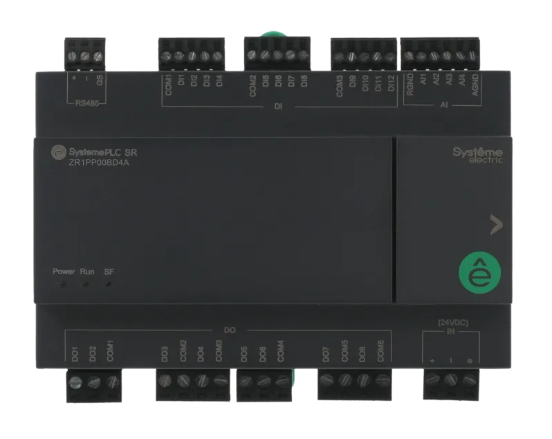 Интеллектуальное реле SR1; 24 VDC; 24 IO: 12 DI, 8 DO (реле); 4 AI; 1xRS485