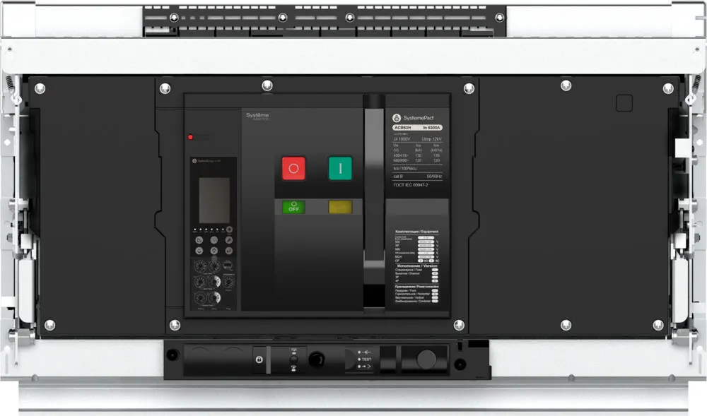ВОЗДУШНЫЙ АВТ.ВЫКЛ.SYSTEMEPACT ACB63H 6300A 3P 6.0H ВЫК,ВП MCH+MX+XF AC230V