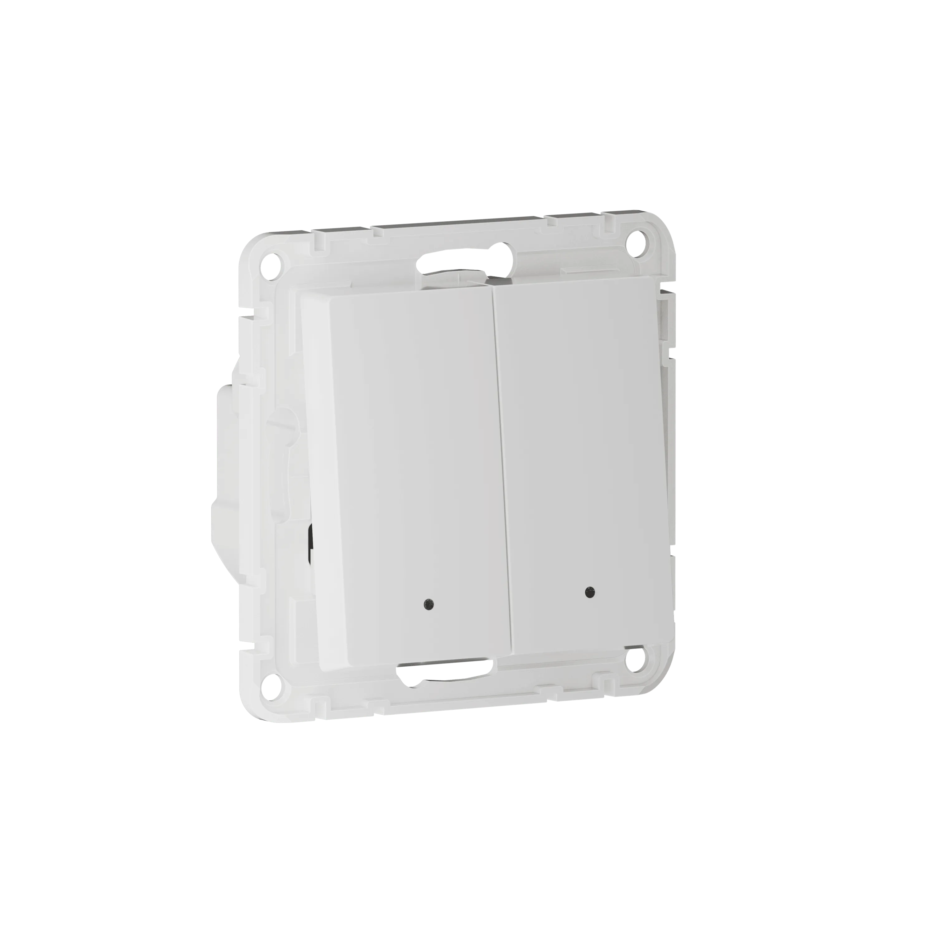 ATLASDESIGN SMART 2-кл. ВЫКЛЮЧАТЕЛЬ с подсв. с опц.нейтралью, Zigbee, сх.1, L(N), 10А, мех., БЕЛЫЙ