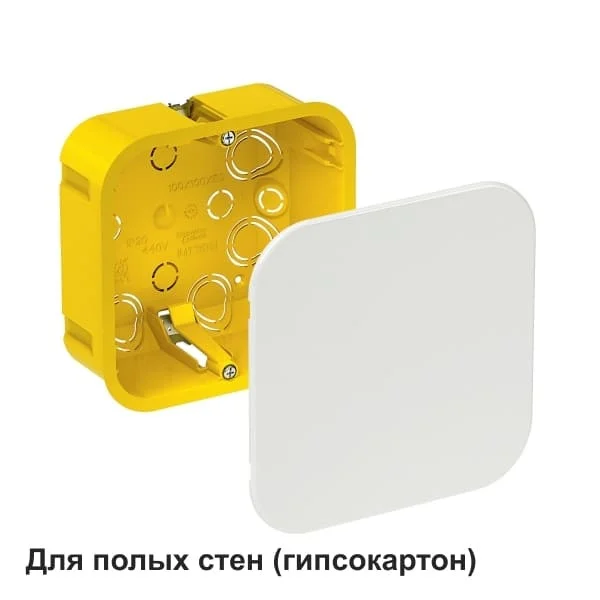 MULTIBOX Коробка распределительная 100x100х50 мм д/полых стен, с крышкой 120х120 мм