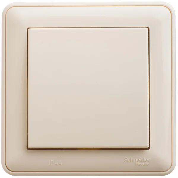 W59 AQUA 1-клавишный ПЕРЕКЛЮЧАТЕЛЬ, IP44, сх.6, 10АХ, в сборе, СЛОНОВАЯ КОСТЬ