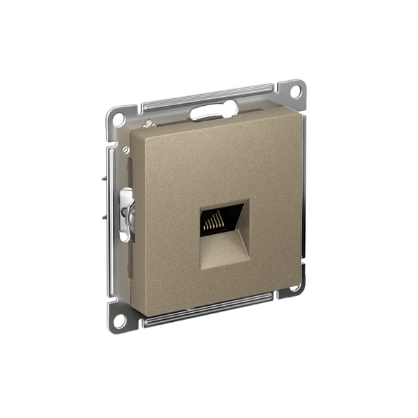 ATLASDESIGN РОЗЕТКА компьютерная RJ45 кат. 5e, механизм, ШАМПАНЬ