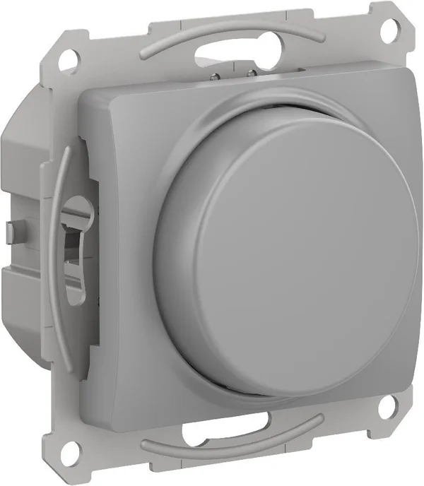 GLOSSA СВЕТОРЕГУЛЯТОР (диммер) поворотно-нажимной, LED, RC, 400Вт, механизм, АЛЮМИНИЙ