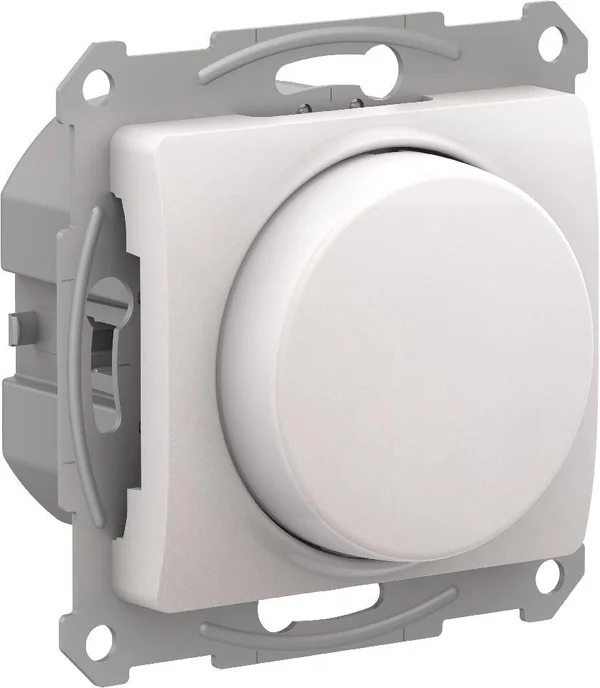 GLOSSA СВЕТОРЕГУЛЯТОР (диммер) поворотно-нажимной, LED, RC, 400Вт, механизм, ПЕРЛАМУТР