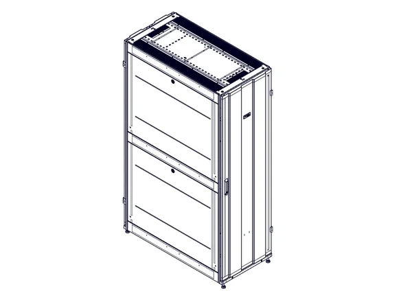 Шкаф Systeme Electric, серия Uniprom, 42U-600/1200, боковые панели 4шт, черный
