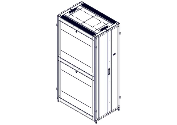 Шкаф Systeme Electric, серия Uniprom, 48U-750/1200, боковые панели 4шт, черный